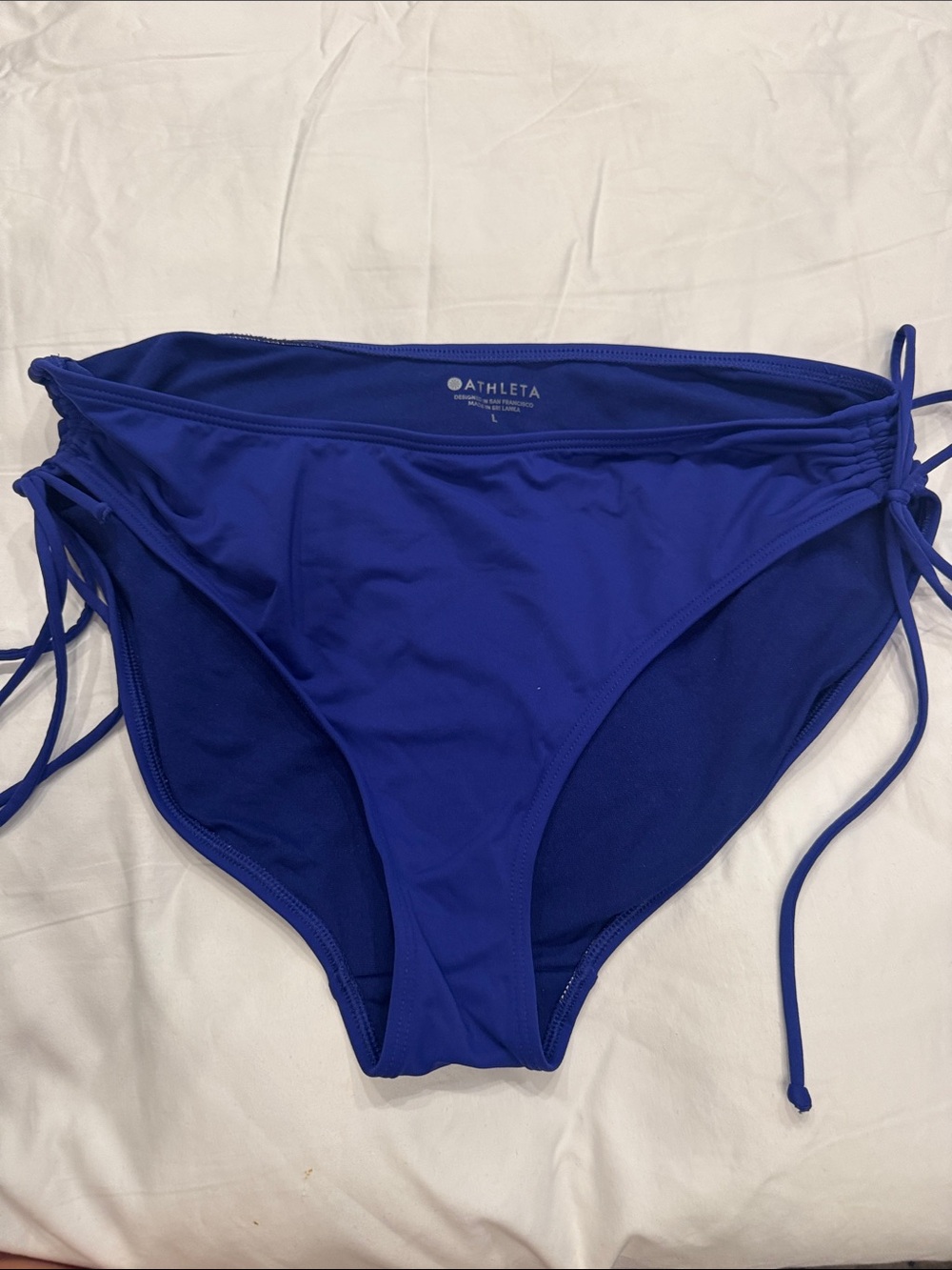 Athleta Royal Blue Side-Tie Bikini Bottoms